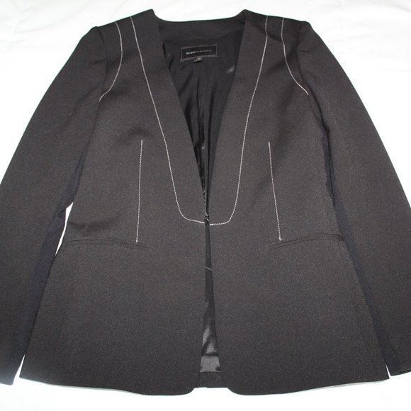 BCBGMAXAZRIA BLACK CLASSY LINED BLAZER JACKET SMALL - Picture 1 of 8